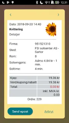 Brun og blid solapp android App screenshot 1